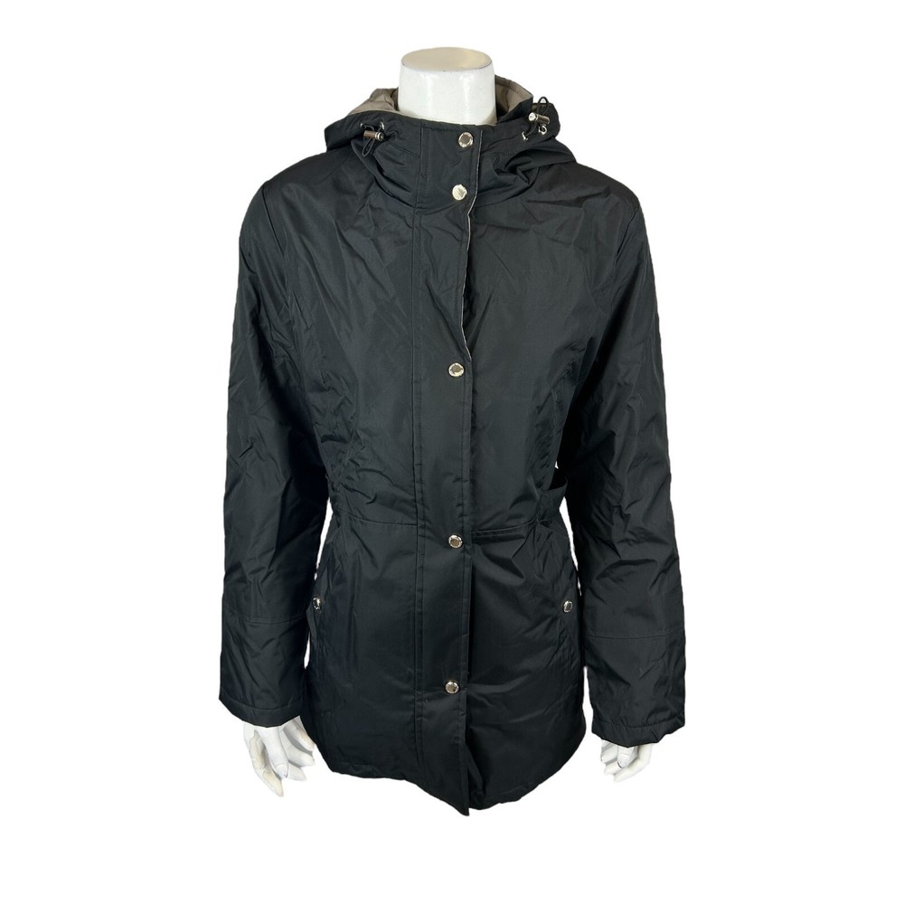 Susan Graver Water Resistant Jacket with Contrast Lining and Hood Small Size